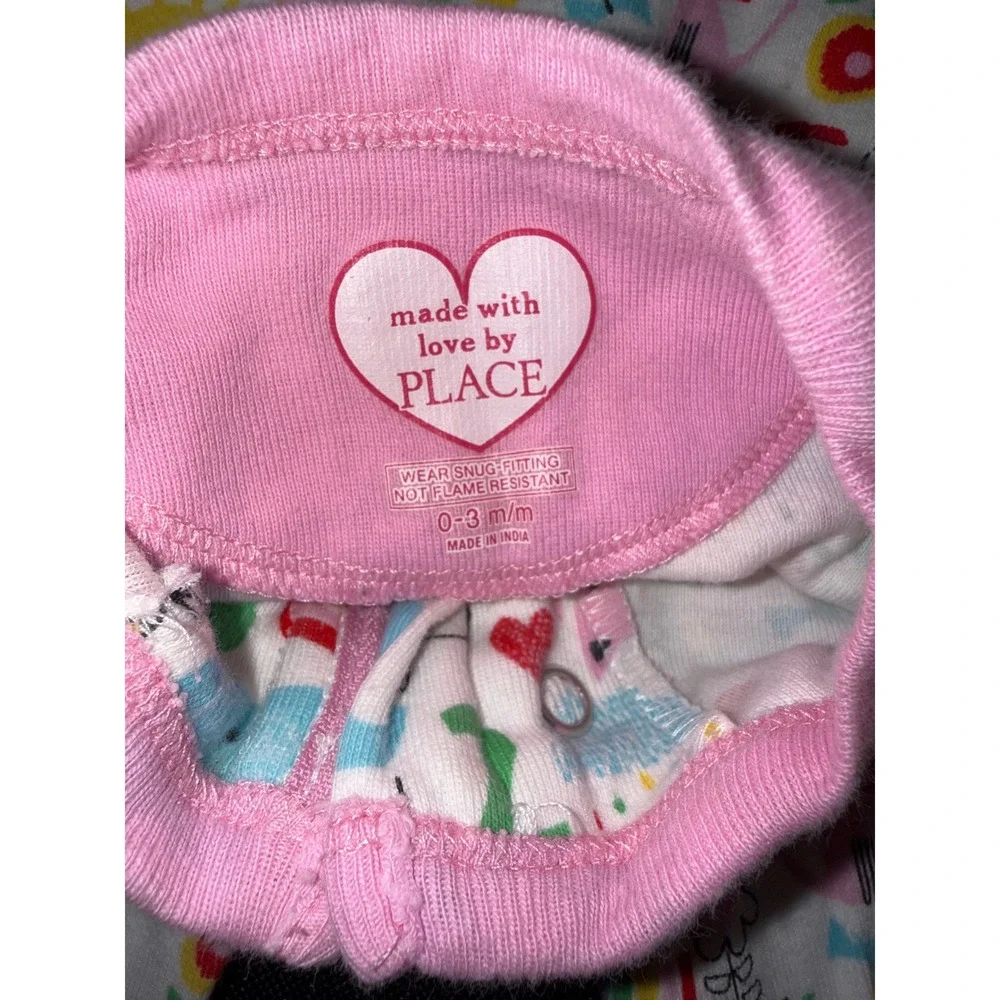 Baby Girl Clothes Bundle 0-3M Old Navy Gerber Childrens Place Sleeper Bodysuits